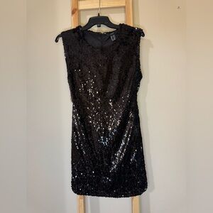 Forever 21 Black Sequin Sleeveless Shift Dress for women’s